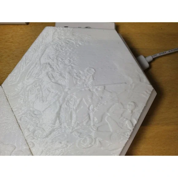 3D Printed Lithophane Modular Remote LED Light Decor Wall Art Revolutionary War